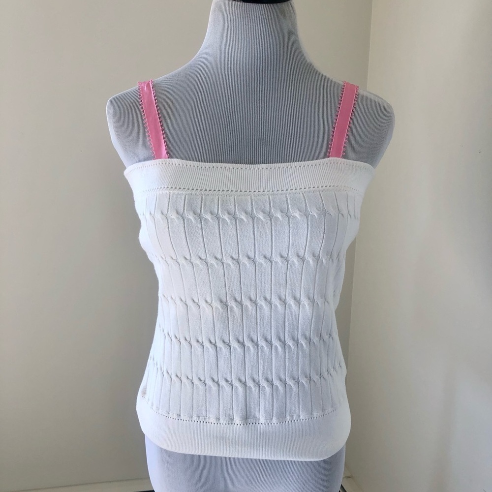 Milly white knit summer top: size medium